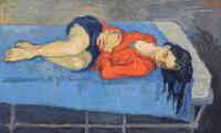 Moses Soyer Painting, Female Figure - Sold for $4,375 on 04-23-2022 (Lot 93).jpg